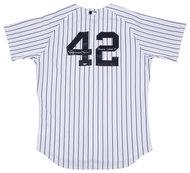 2011 Mariano Rivera Game Used and Signed ALDS New York Yankees Pinstripe Jersey Worn on 10/06/2011 Vs. Detroit Tigers (MLB Authenticated & Steiner)